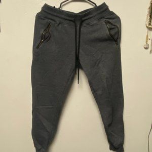 Gray Drawstring PJ Pants With Pockets